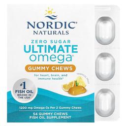 Nordic Naturals Ultimate Omega Gummy Chews Tropical Fruit 1 200 Mg 54 Gummy Chews 600 Mg Per Gummy