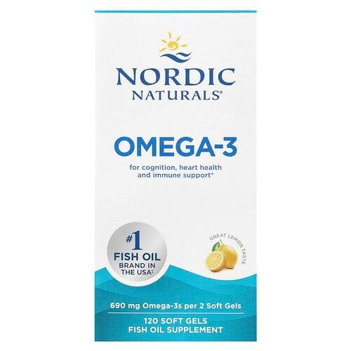 Nordic Naturals Omega 3 Great Lemon 120 Soft Gels 345 Mg Per Soft Gel product image