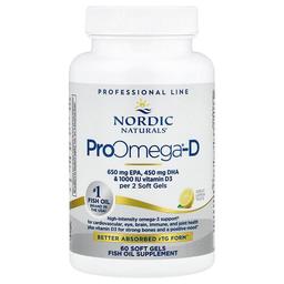Nordic Naturals Proomega D Lemon 60 Soft Gels