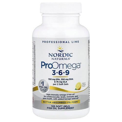 Nordic Naturals Proomega 3 6 9 Lemon 120 Soft Gels product image