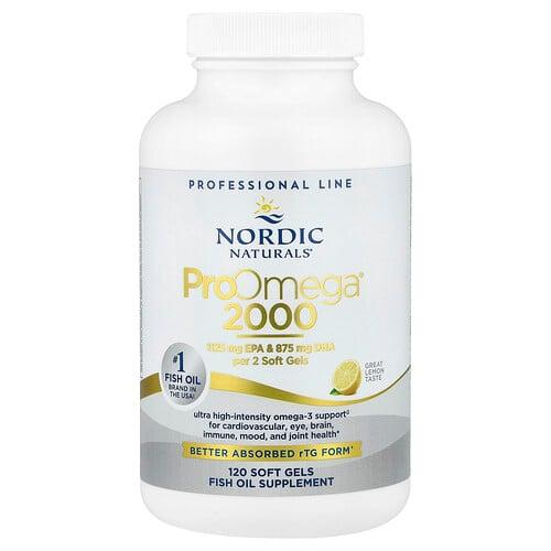 Nordic Naturals Proomega 2000 Lemon 120 Soft Gels 1 075 Mg Per Soft Gel