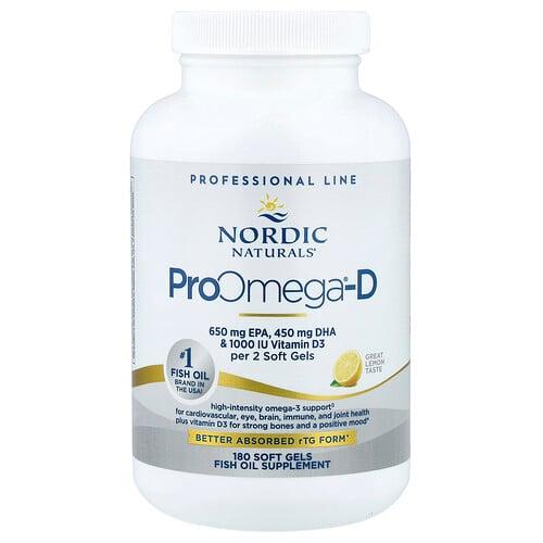 Nordic Naturals Proomega D Great Lemon 180 Soft Gels