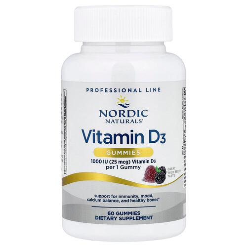 Nordic Naturals Vitamin D3 Gummies Wild Berry 60 Gummies
