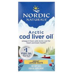 Nordic Naturals Arctic Cod Liver Oil Lemon 180 Soft Gels