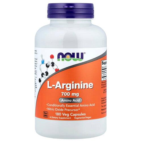 Now Foods L Arginine 700 Mg 180 Veg Capsules
