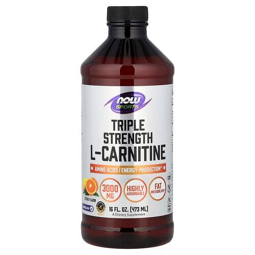 나우푸드 NOW Foods, 스포츠, l-카르니틴, 3배 스트렝스, 시트러스, 473ml(16fl oz) product image