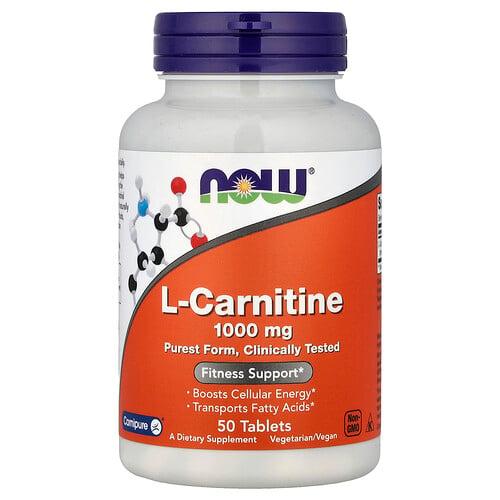 Now Foods L Carnitine 1 000 Mg 50 Tablets