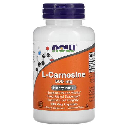 Now Foods L Carnosine 500 Mg 100 Veg Capsules