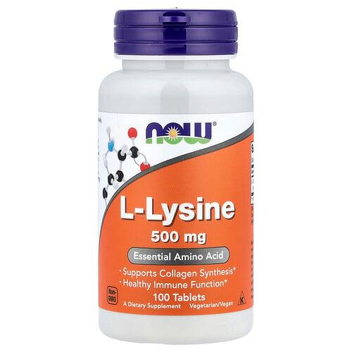 Now Foods L Lysine 500 Mg 100 Tablets