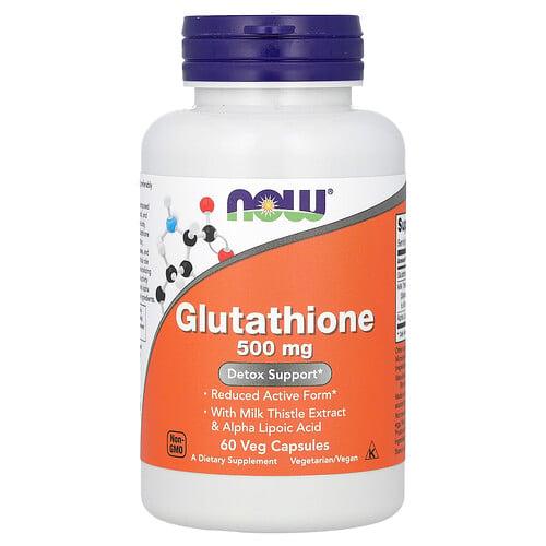Now Foods Glutathione With Milk Thistle Extract Alpha Lipoic Acid 60 Veg Capsules