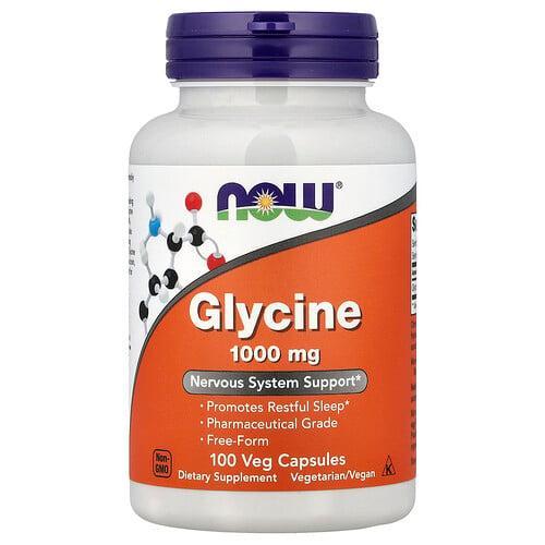 Now Foods Glycine 100 Veg Capsules 1 000 Mg Per Capsule