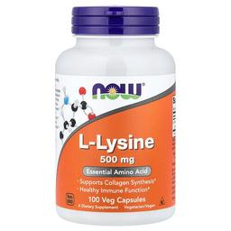 Now Foods L Lysine 500 Mg 100 Veg Capsules