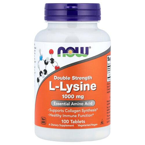 Now Foods L Lysine 1 000 Mg 100 Tablets
