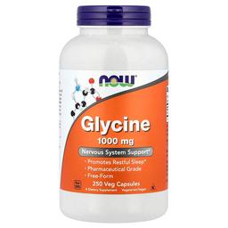 Now Foods Glycine 1 000 Mg 250 Veg Capsules