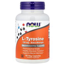 Now Foods L Tyrosine 750 Mg 90 Veg Capsules