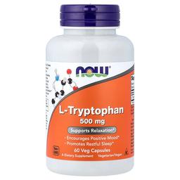 Now Foods L Tryptophan 500 Mg 60 Veg Capsules
