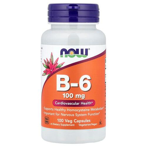 Now Foods B 6 100 Mg 100 Veg Capsules