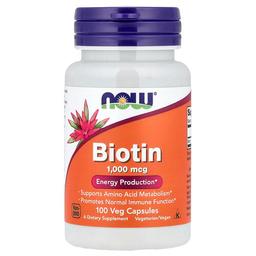 Now Foods Biotin 1 000 Mcg 100 Veg Capsules