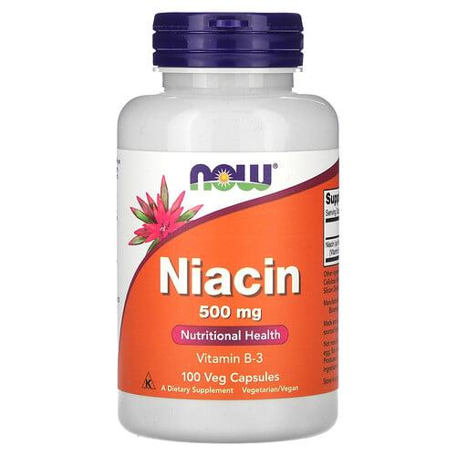 Now Foods Niacin 500 Mg 100 Veg Capsules product image