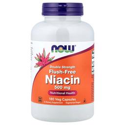 Now Foods Flush Free Niacin 500 Mg 180 Veg Capsules