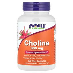 Now Foods Choline 300 Mg 100 Veg Capsules