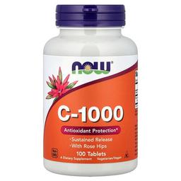 Now Foods C 1000 With Rose Hips 100 Tablets
