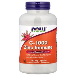 Now Foods C 1000 Zinc Immune 180 Veg Capsules