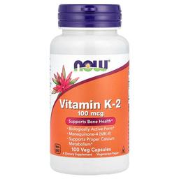 Now Foods Vitamin K 2 100 Mcg 100 Veg Capsules