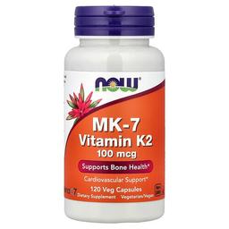 Now Foods Mk 7 Vitamin K 2 100 Mcg 120 Veg Capsules