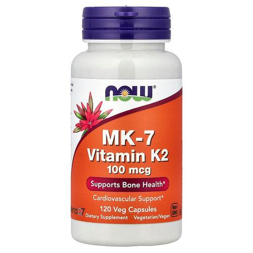 Now Foods Mk 7 Vitamin K 2 100 Mcg 120 Veg Capsules
