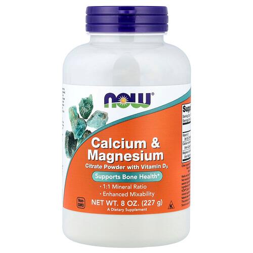 Now Foods Calcium Magnesium With Vitamin D3 8 Oz 227 G