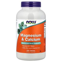 Now Foods Magnesium Calcium With Zinc And Vitamin D 3 250 Tablets