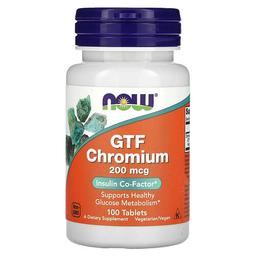 Now Foods Gtf Chromium 200 Mcg 100 Tablets
