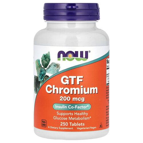 Now Foods Gtf Chromium 200 Mcg 250 Tablets