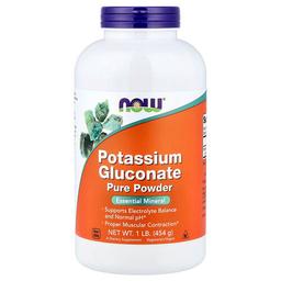 Now Foods Potassium Gluconate Pure Powder 1 Lb 454 G