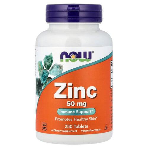 Now Foods Zinc 50 Mg 250 Tablets