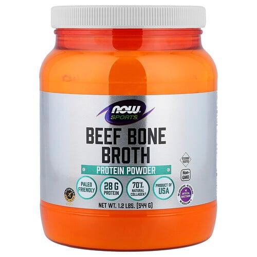 Now Foods Sports Beef Bone Broth Protein Powder 1 2 Lbs 544 G