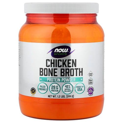 Now Foods Sports Chicken Bone Broth Protein Powder 1 2 Lbs 544 G product image
