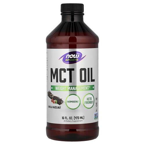 Now Foods Sports Mct Oil Vanilla Hazelnut 16 Fl Oz 473 Ml