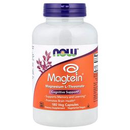 Now Foods Magtein Magnesium L Threonate 180 Veg Capsules 48 Mg Per Capsule