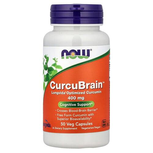 Now Foods Curcubrain 400 Mg 50 Veg Capsules