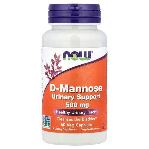 Now Foods D Mannose 500 Mg 60 Veg Capsules