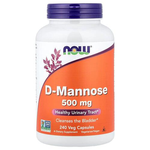 Now Foods D Mannose 500 Mg 240 Veg Capsules