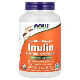 Now Foods Certified Organic Inulin Prebiotic Pure Powder 8 Oz 227 G