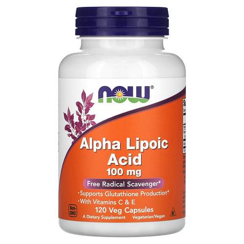 Now Foods Alpha Lipoic Acid 100 Mg 120 Veg Capsules
