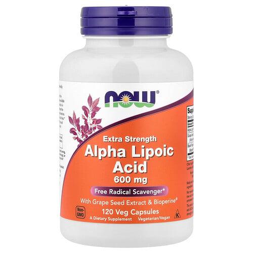 Now Foods Alpha Lipoic Acid 600 Mg 120 Veg Capsules
