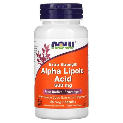 Now Foods Alpha Lipoic Acid 600 Mg 60 Veg Capsules