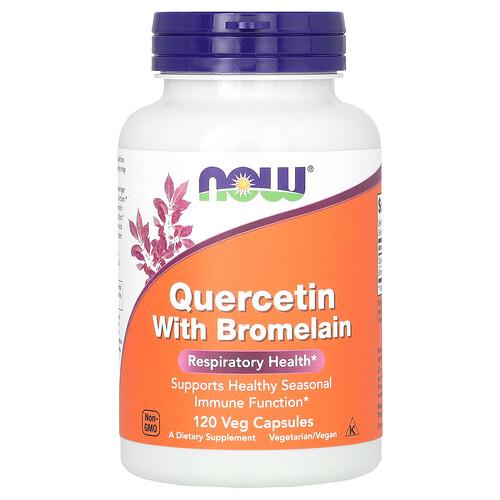 나우푸드 NOW Foods, 브로멜라인 함유 퀘르세틴, 베지 캡슐 120정 product image