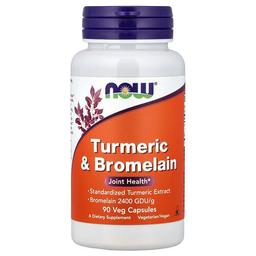 Now Foods Turmeric Bromelain 90 Veg Capsules
