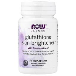 Now Foods Solutions Glutathione Skin Brightener 30 Veg Capsules